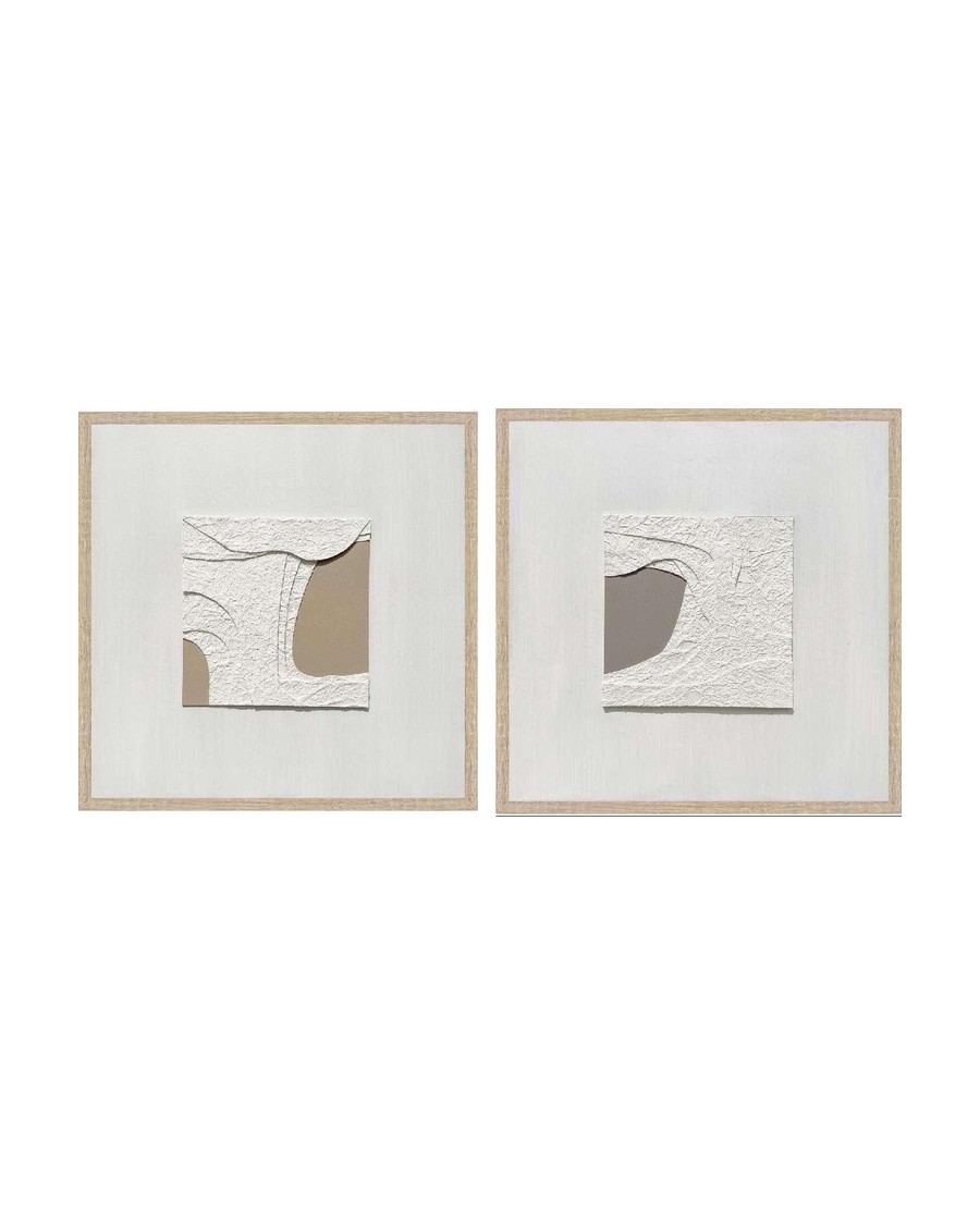 Paper Relief Duo — eco paper 3D relief pair, recycled media