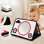 Self-Standing High Contrast Tummy Time Cloth Book close-up — key improvement details