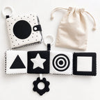 Organic Cotton Visual Card Cloth Book unboxing and contents — baby cloth book by SINOMUSE