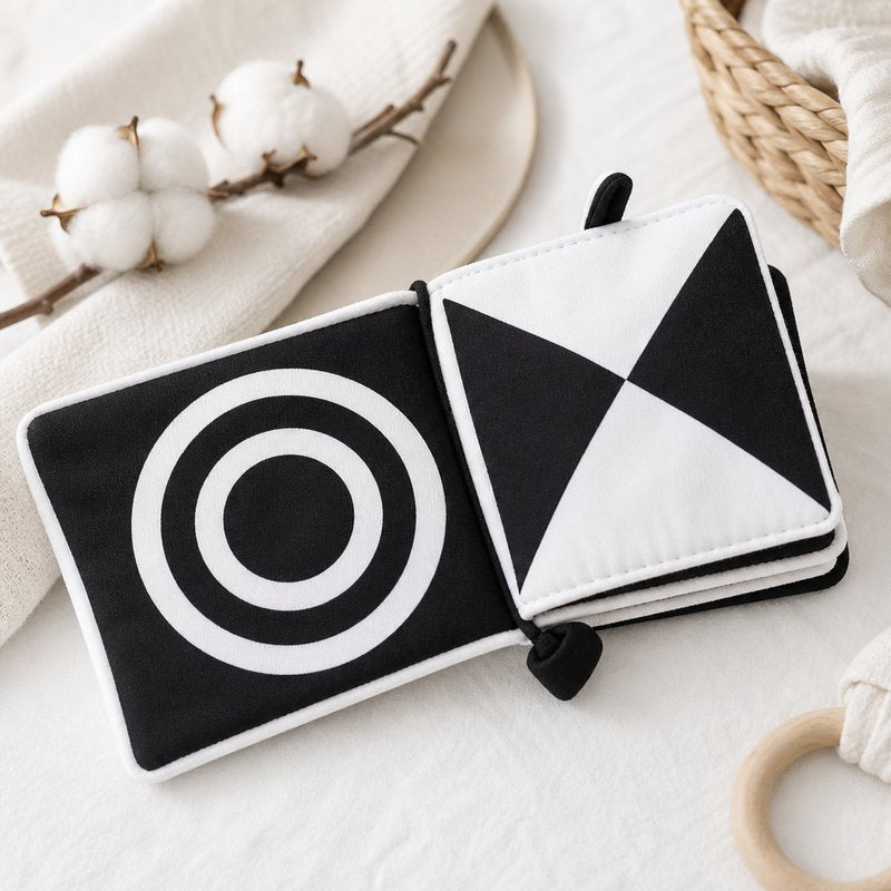 Organic Cotton Visual Card Cloth Book close-up — key improvement details