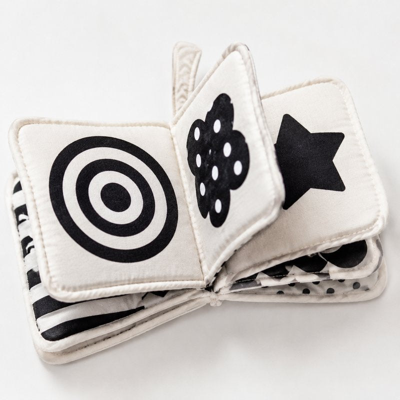 Organic Cotton Visual Card Cloth Book fabric texture and stitching details