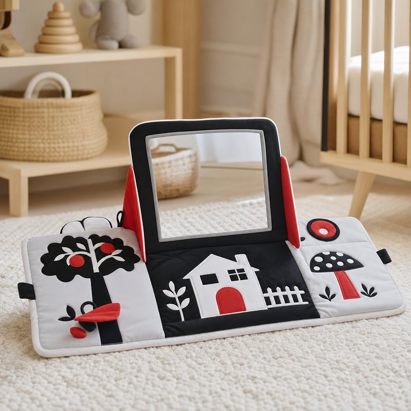 Tummy Time Mirror Mat Book for 0-6 Months — SINOMUSE