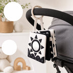 Stroller & Car Seat Clip-On Cloth Book safety features — baby-safe construction