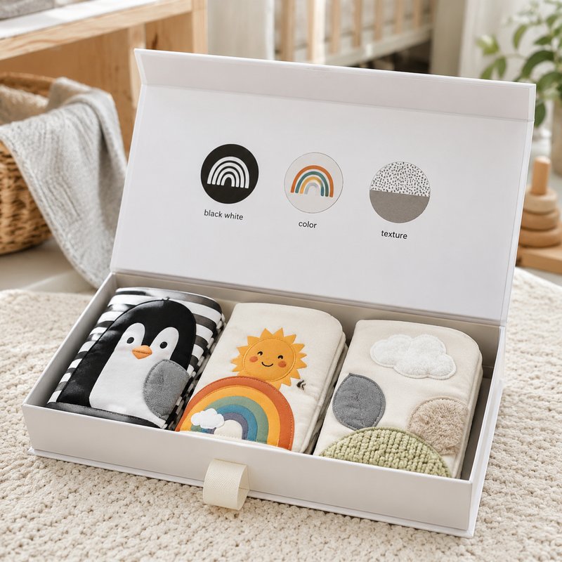 Newborn 3-Book Stage Gift Box for 0-6 Months — SINOMUSE