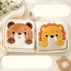 Peekaboo Animal Faces Cloth Book close-up — key improvement details