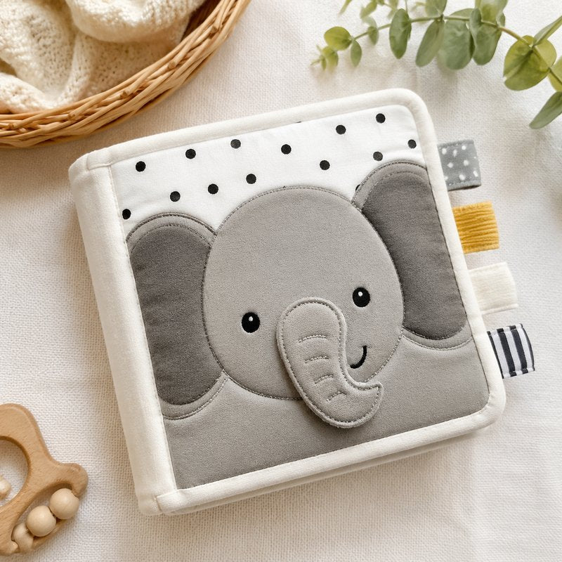 Peekaboo Animal Faces Cloth Book safety features — baby-safe construction