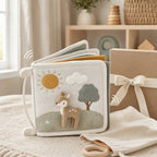 Soft Crinkle Sound Cloth Book gift-ready packaging and details