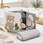 Washable Tummy Time Book with Removable Insert safety features — baby-safe construction