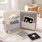 Visual Flash Card + Cloth Book Hybrid safety features — baby-safe construction
