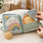 Soft Pastel Rainbow Cloth Book interactive play demonstration