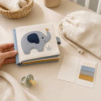 Newborn Gift Set with Safety Certificate size comparison with baby hands
