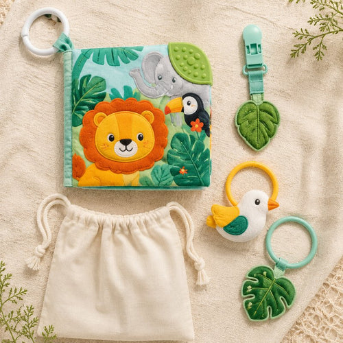 Colorfast Teether Touch & Feel Cloth Book unboxing and contents — baby cloth book by SINOMUSE