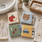 English-Proofed Early Learning Cloth Book care and cleaning instructions