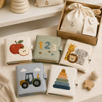 English-Proofed Early Learning Cloth Book gift-ready packaging and details
