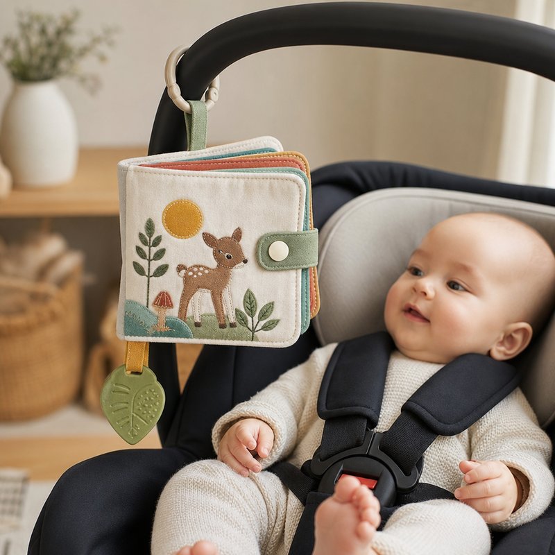 Travel Soothing Cloth Book with Clip for 6-18 Months — SINOMUSE