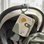 Travel Soothing Cloth Book with Clip safety features — baby-safe construction