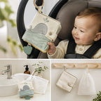 Travel Soothing Cloth Book with Clip care and cleaning instructions