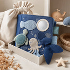 Ocean Tails Touch & Mirror Cloth Book gift-ready packaging and details