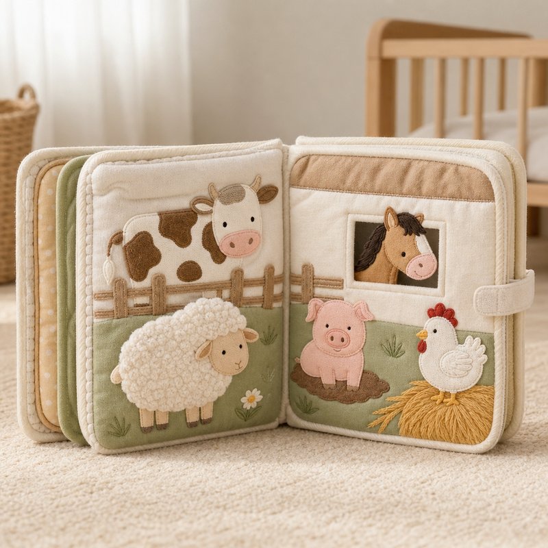 Farm Animal Sound Cloth Book for 6-18 Months — SINOMUSE