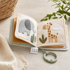 Washable Cloth Book with Care Label & Clip Ring for 6-18 Months — SINOMUSE