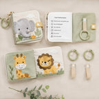 Washable Cloth Book with Care Label & Clip Ring unboxing and contents — baby cloth book by SINOMUSE