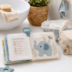 Washable Cloth Book with Care Label & Clip Ring care and cleaning instructions