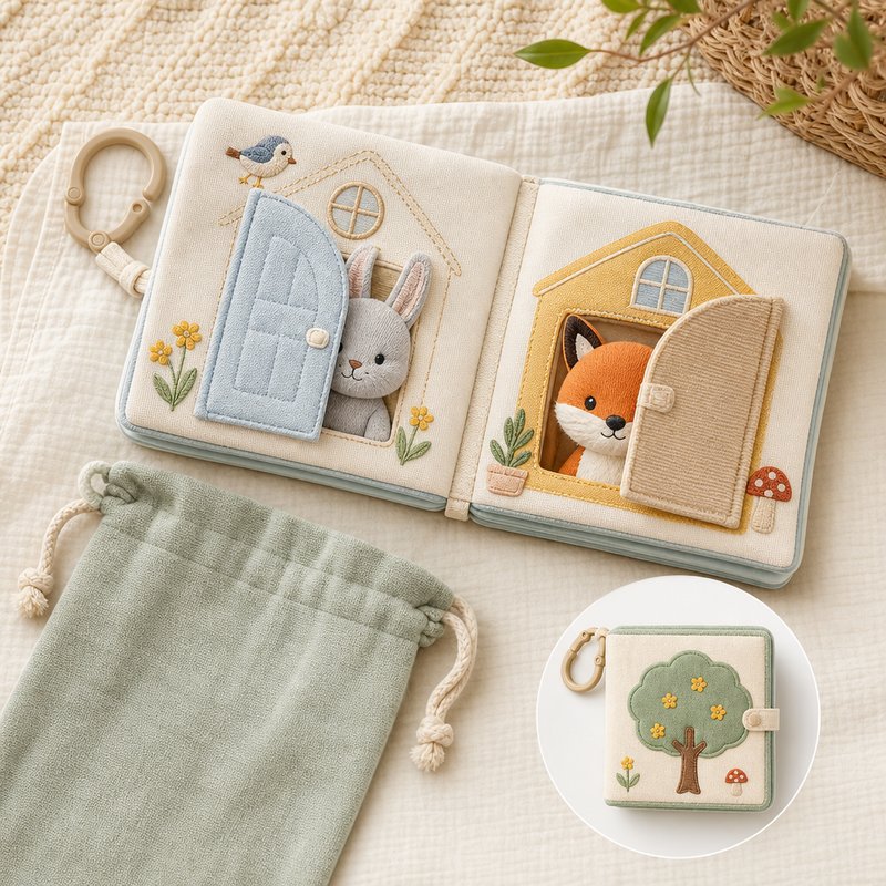 Lift-the-Flap Discovery Cloth Book unboxing and contents — baby cloth book by SINOMUSE