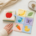 Color Sorting First Concepts Cloth Book size comparison with baby hands