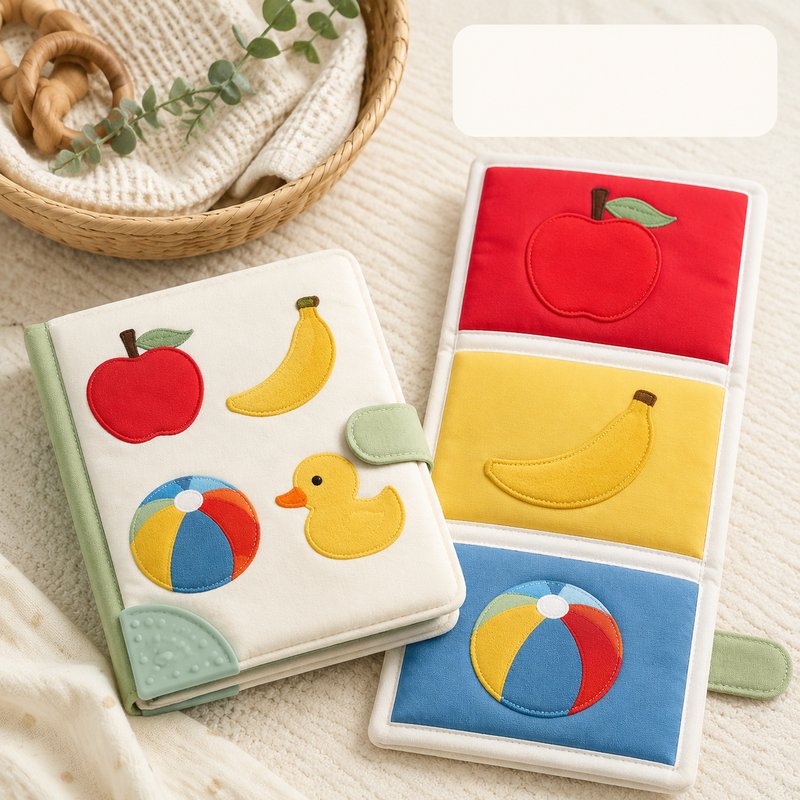 Color Sorting First Concepts Cloth Book safety features — baby-safe construction