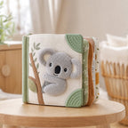 Original Animal Teether Cloth Book fabric texture and stitching details