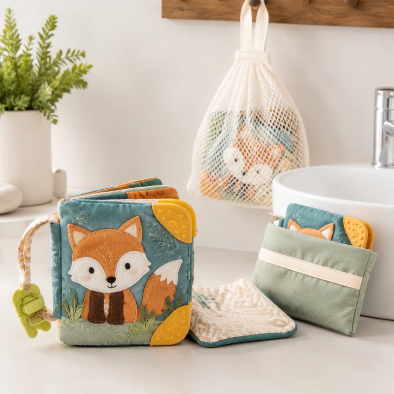 Original Animal Teether Cloth Book care and cleaning instructions