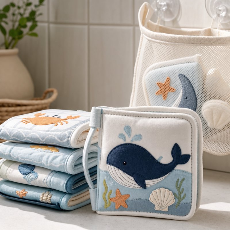 Quick-Dry Anti-Mildew Bath Cloth Book for 6-18 Months — SINOMUSE