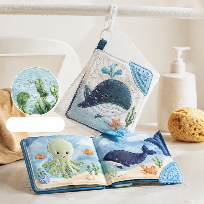 Quick-Dry Anti-Mildew Bath Cloth Book safety features — baby-safe construction