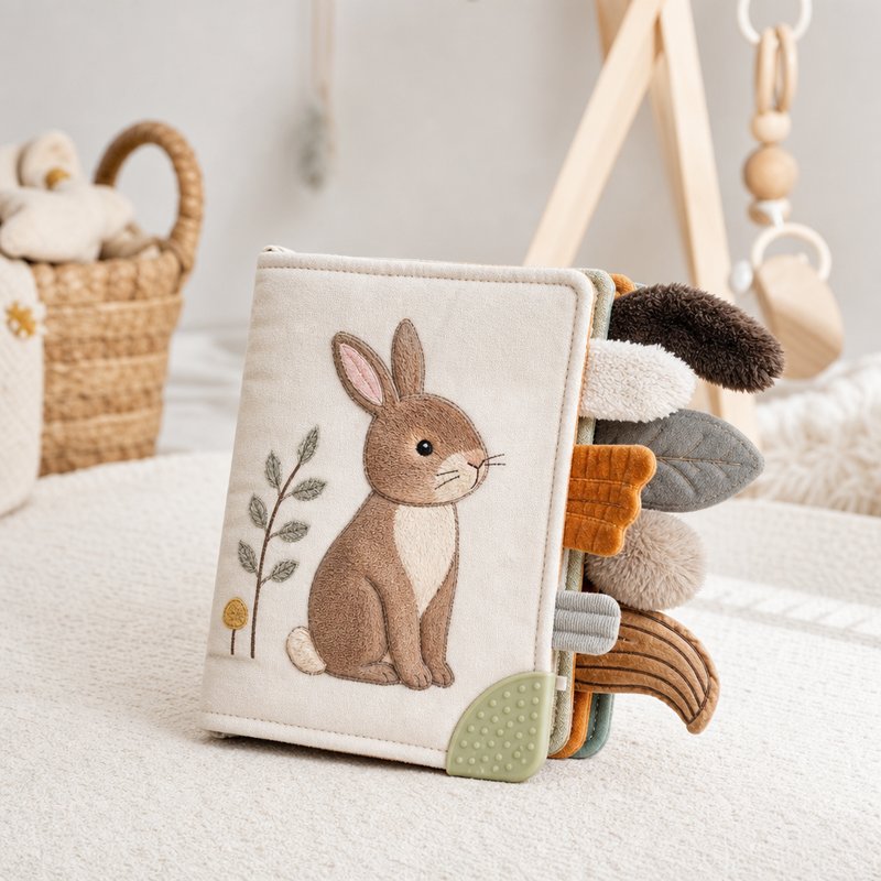 Touch Tails + Teether Combo Cloth Book for 6-18 Months — SINOMUSE