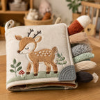 Touch Tails + Teether Combo Cloth Book fabric texture and stitching details