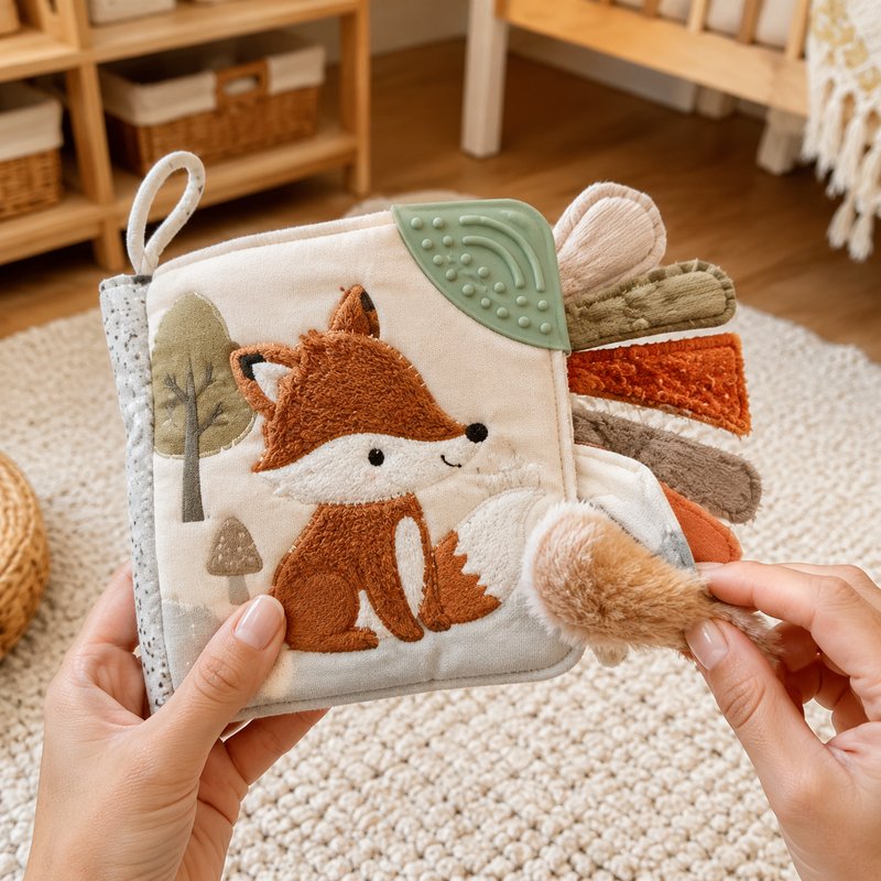Touch Tails + Teether Combo Cloth Book interactive play demonstration