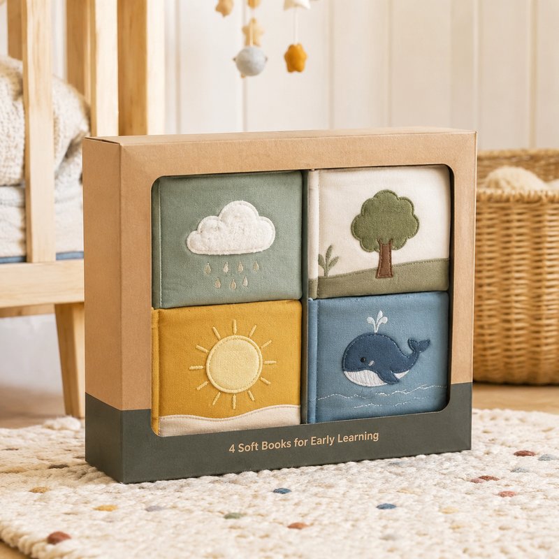 Large Page Value Cloth Book Set for 6-18 Months — SINOMUSE