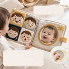 Emotion Faces Mirror Cloth Book close-up — key improvement details