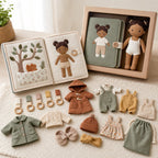 Dress-Up Doll Cloth Activity Book unboxing and contents — baby cloth book by SINOMUSE