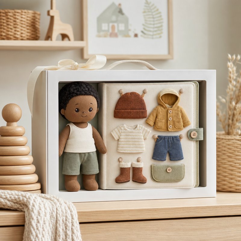Dress-Up Doll Cloth Activity Book gift-ready packaging and details