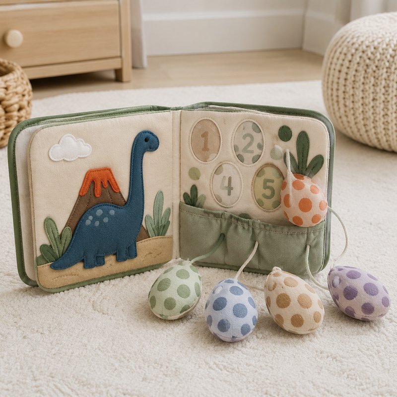 Dinosaur Egg Matching Quiet Book for 18-36 Months — SINOMUSE