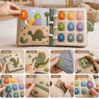 Dinosaur Egg Matching Quiet Book interactive play demonstration