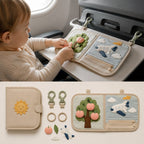 Travel Busy Book unboxing and contents — baby cloth book by SINOMUSE