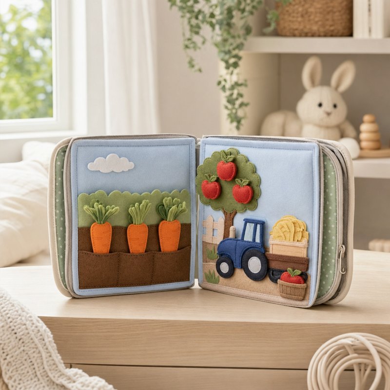 Farm Harvest Sorting Quiet Book for 18-36 Months — SINOMUSE