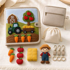 Farm Harvest Sorting Quiet Book unboxing and contents — baby cloth book by SINOMUSE
