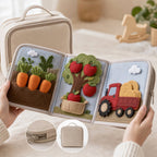 Farm Harvest Sorting Quiet Book close-up — key improvement details