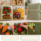 Farm Harvest Sorting Quiet Book safety features — baby-safe construction