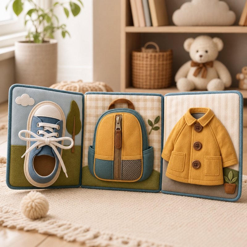 Contextual Life Skills Cloth Book for 18-36 Months — SINOMUSE
