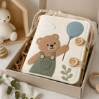 Reinforced Button Busy Book gift-ready packaging and details