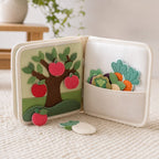 Magnetic Closure Quiet Book fabric texture and stitching details